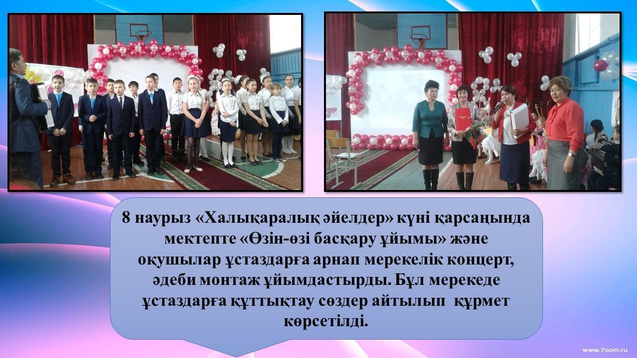 8 март «Халықаралық әйелдер» күні 